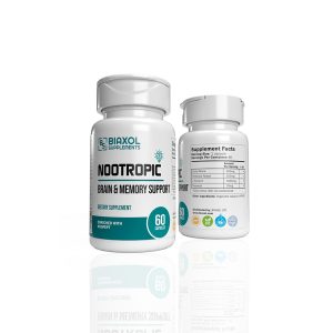 Nootropic (60 capsules) Biaxol Supplements emballage du médicament