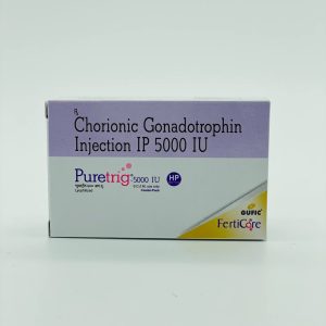 Chorionic Gonadotrophin Injection IP 5000 IU Puretrig emballage du médicament