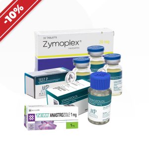 Un cours pour des muscles maigres. Winstrol + testostérone + tamoxifène emballage du médicament