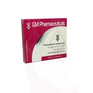 Testosterone Suspension 50 mg GM Pharmaceuticals emballage du médicament