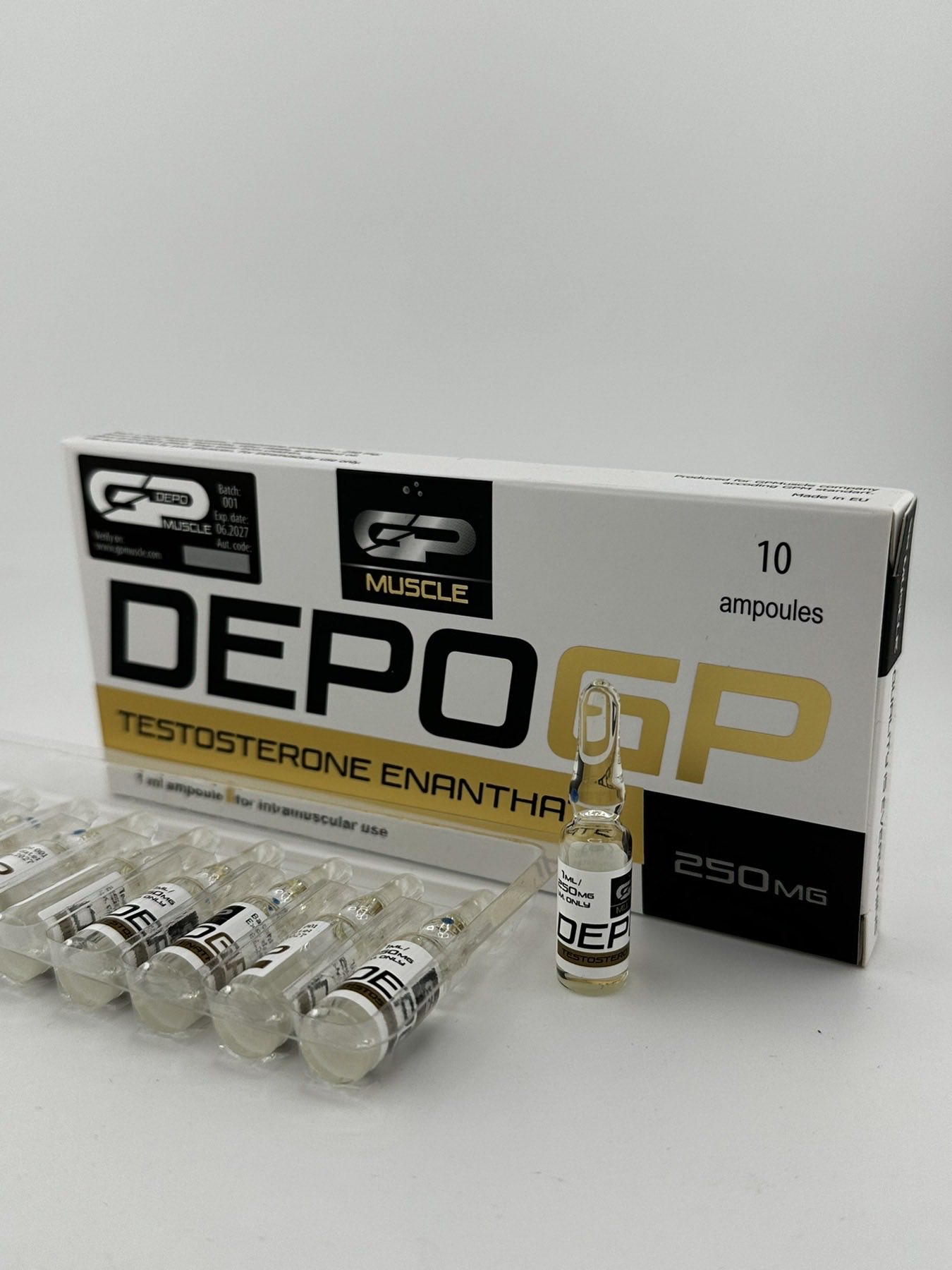 Testosterone Enanthate 250 mg GP Muscle emballage du médicament