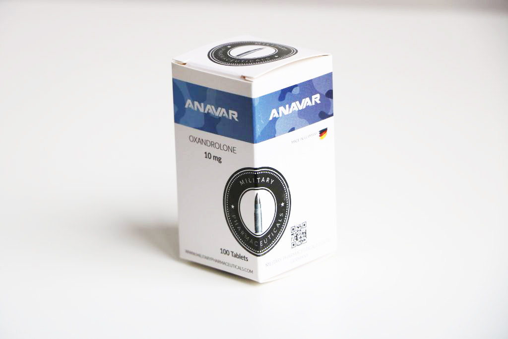 Anavar 10 mg Military Pharma emballage du médicament